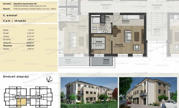 Arborétum Lakóparkban 42 m2-es erkélyes lakás