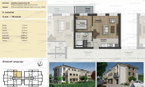 Arborétum Lakóparkban 42 m2-es erkélyes lakás