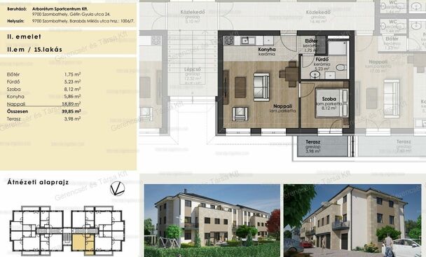 Arborétum Lakóparkban 42 m2-es erkélyes lakás