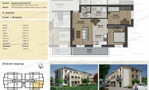 Arborétum Lakóparkban 61 m2-es lakás