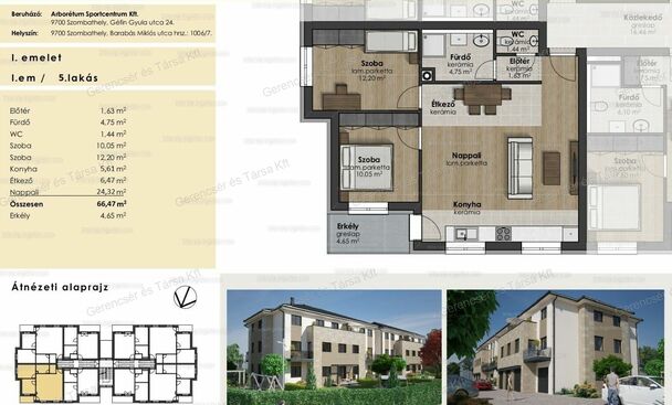 Arborétum Lakóparkban 69 m2-es erkélyes lakás