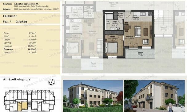 48 m2-es kertkapcsolatos Arborétum lakóparki lakás