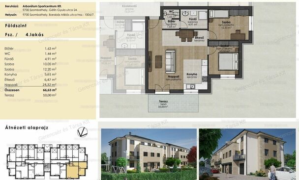 Arborétum Lakóparkban 72 m2-es kertkapcsolatos lakás