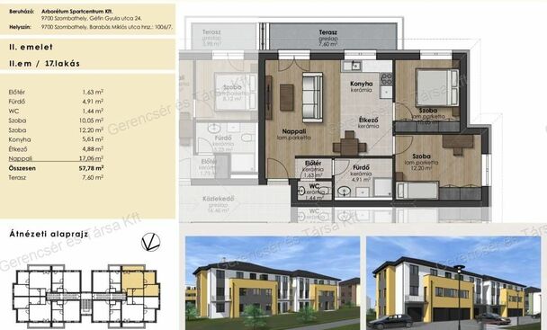 Arborétum Lakóparkban 61 m2-es lakás