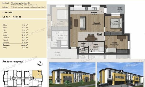 Most épülő Arborétum Lakóparkban 69 m2-es erkélyes lakás