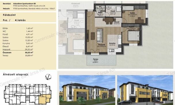 Most épülő Arborétum Lakóparkban 72 m2-es kertkapcsolatos lakás