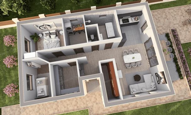 90 m2-es új építésű ház a Daniella Lakóparkban